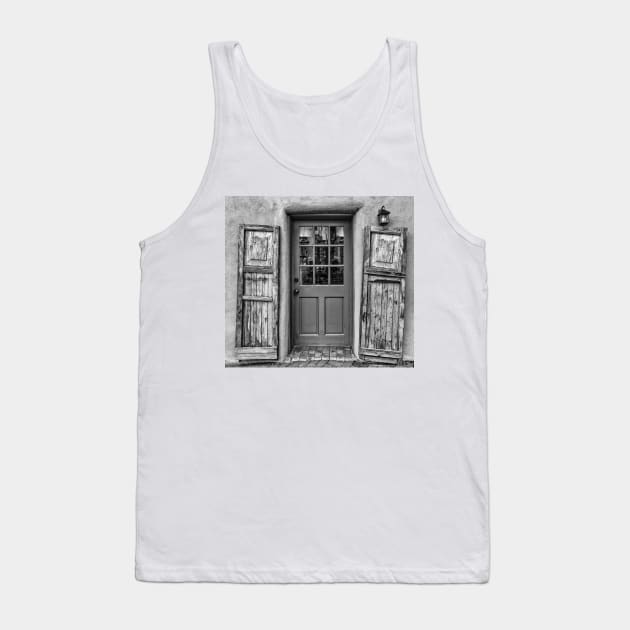 Santa Fe Turquois Door B+W Tank Top by jforno